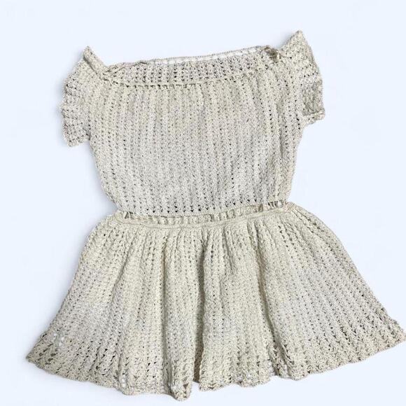3 6 months vintage bundle baby girl handmade crochet dress Italian Renzo sweater - Picture 3 of 6